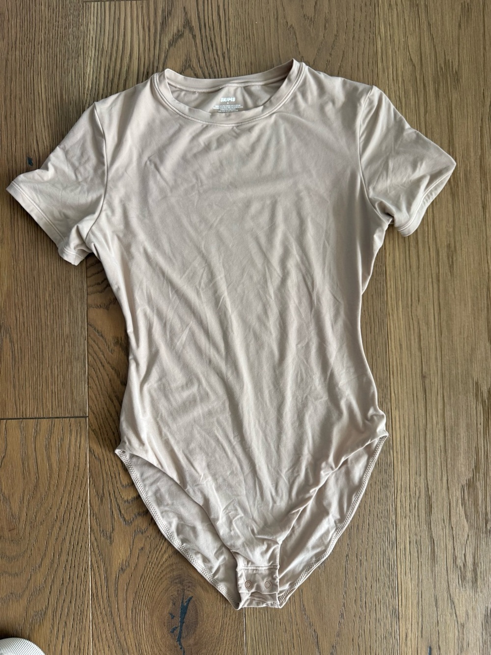 SKIMS Short Sleeve Crewneck Bodysuit in Clay